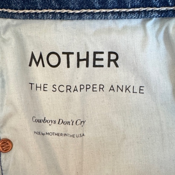MOTHER Women's Dark Blue Ankle Jeans - Picture 3 of 10